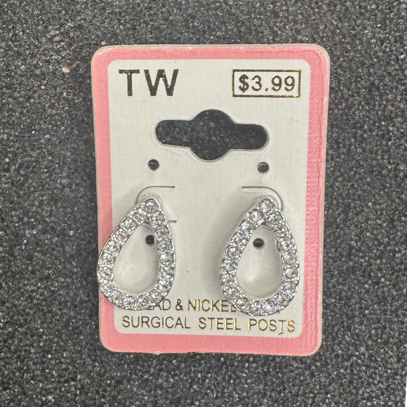 Crystal Teardrop Earrings – Set of 3 (Gold, Rose Gold & Silver) - Picture 7 of 7